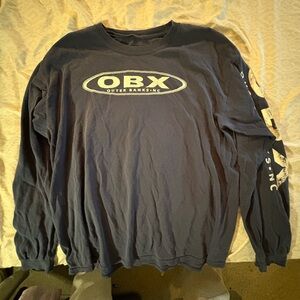 Blue Long Sleeve Tee with OBX Logo